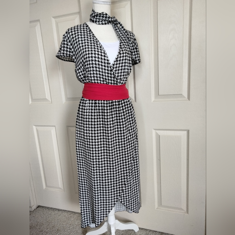 Quiz Herringbone Tulip Dress